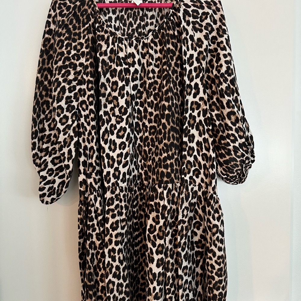 H&M Brown and Black Leopard Print dress XXL